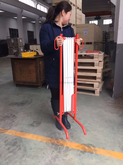 도로 안전을 위한 접을 수 있고, 접을 수 있고, 임시로 휴대할 수 있고, 확장할 수 있는 금속 및 강철 교통 장벽